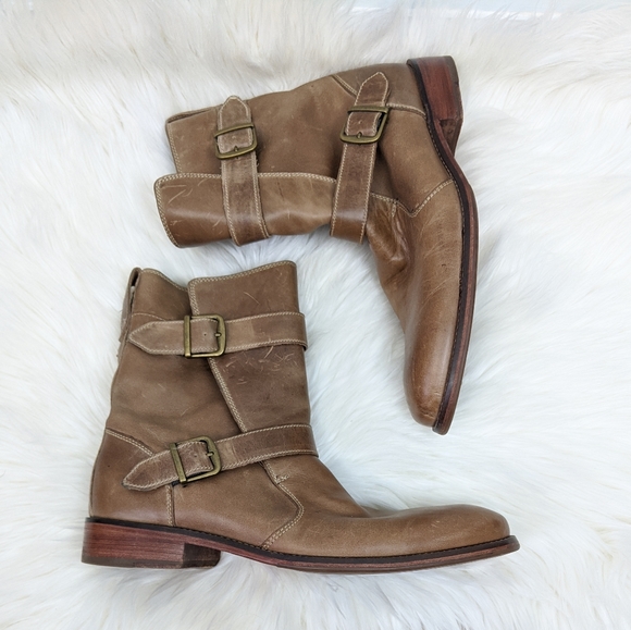 Cole Haan Other - Cole Hann Nike Air Double Strap Boots Tan 7